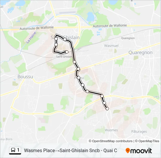 1 Bus Line Map
