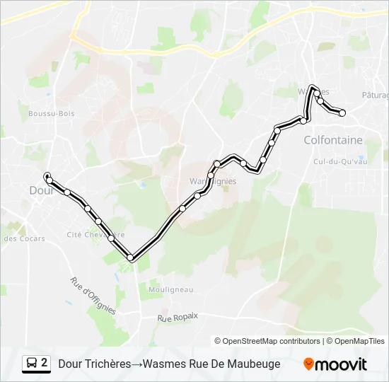 2 Bus Line Map