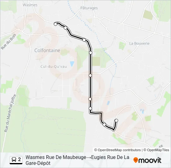2 Bus Line Map