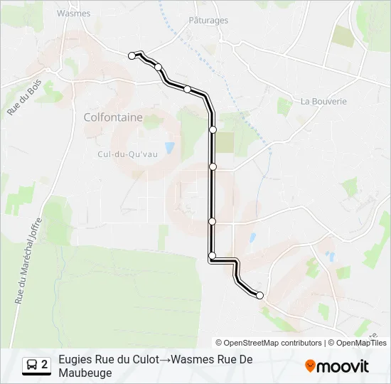 2 Bus Line Map