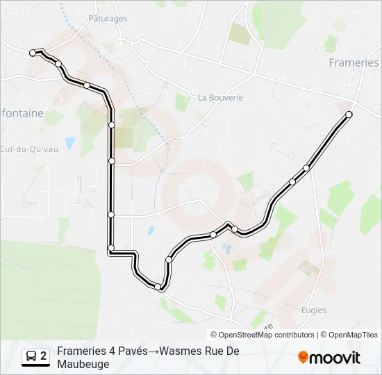 2 Bus Line Map