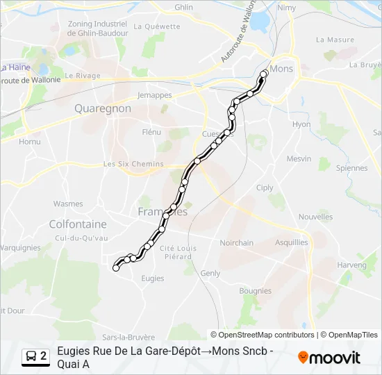 2 Bus Line Map