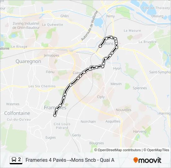 2 Bus Line Map