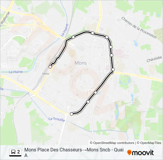 2 Bus Line Map
