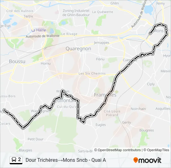 2 Bus Line Map