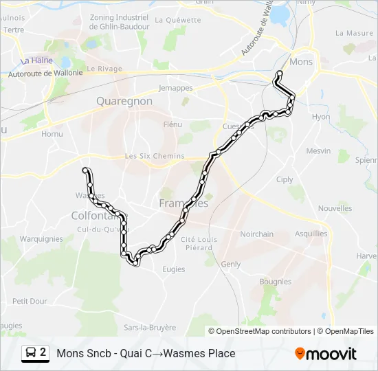 2 Bus Line Map