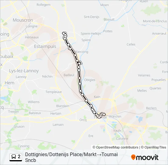 2 Bus Line Map