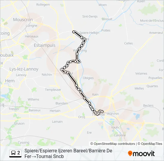 2 Bus Line Map