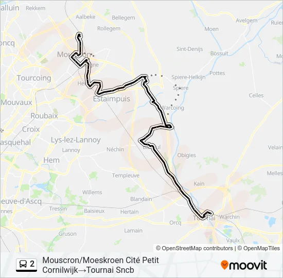 2 Bus Line Map