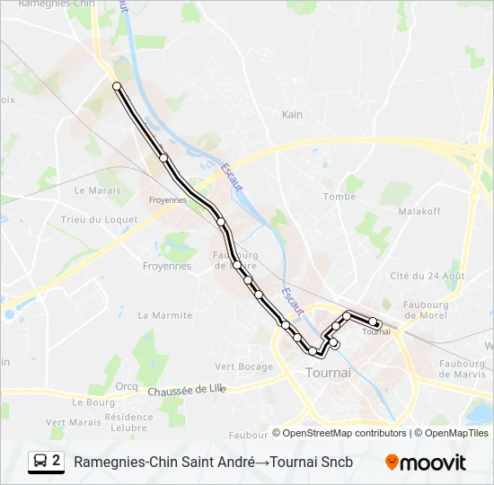 2 Bus Line Map