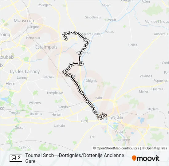 2 Bus Line Map