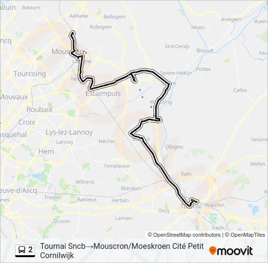 2 Bus Line Map