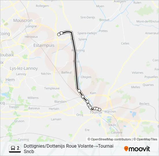 2 Bus Line Map
