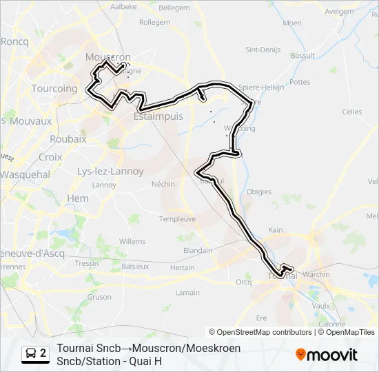 2 Bus Line Map
