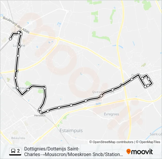 2 Bus Line Map