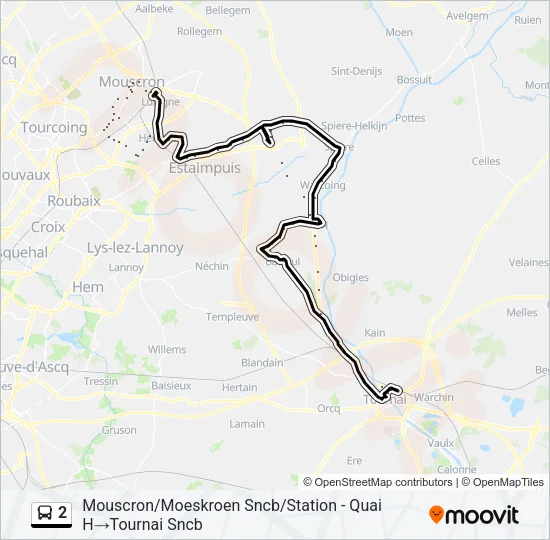2 Bus Line Map