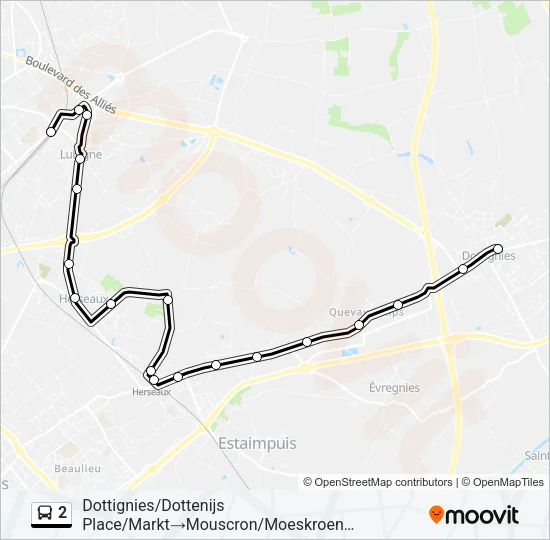 2 Bus Line Map