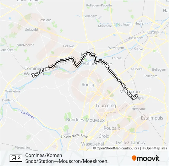 3 Bus Line Map