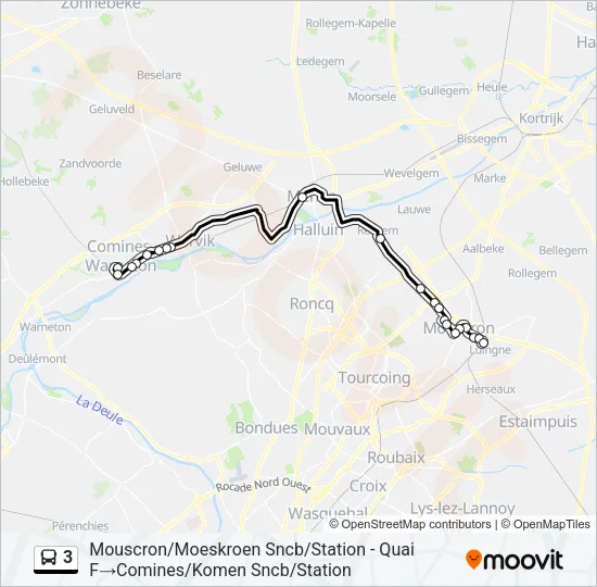 3 Bus Line Map