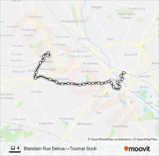4 Bus Line Map