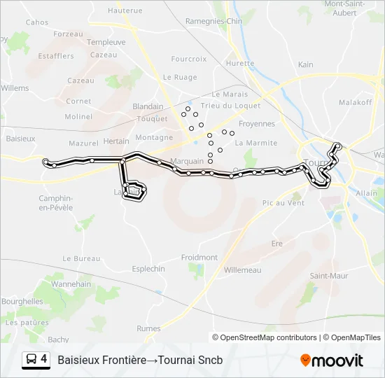 4 Bus Line Map