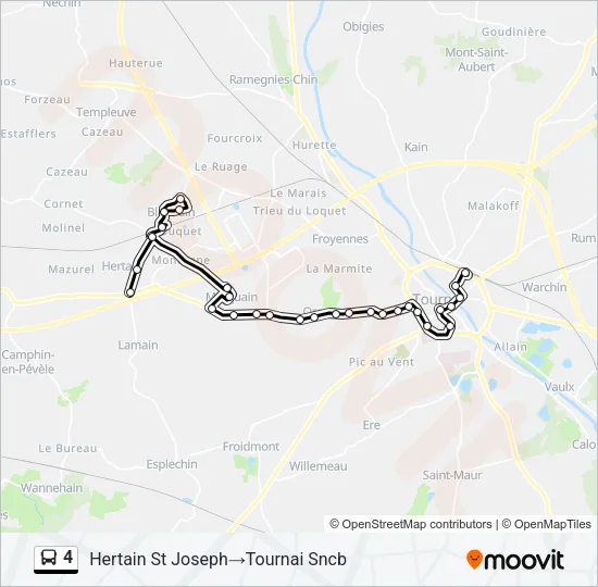 4 Bus Line Map
