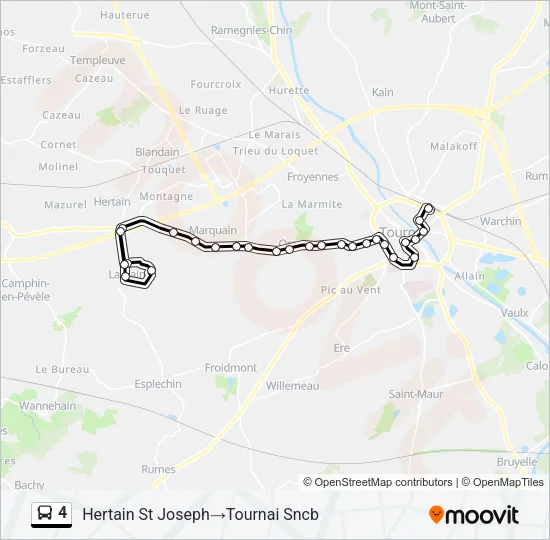 4 Bus Line Map