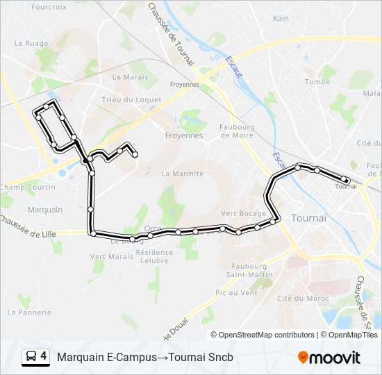 4 bus Line Map