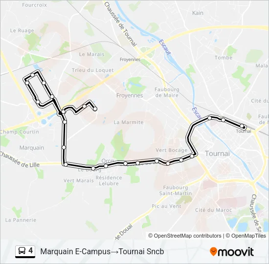 4 Bus Line Map