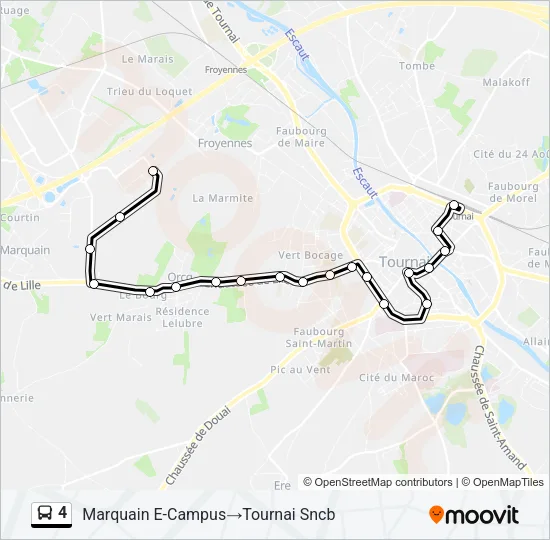 4 Bus Line Map