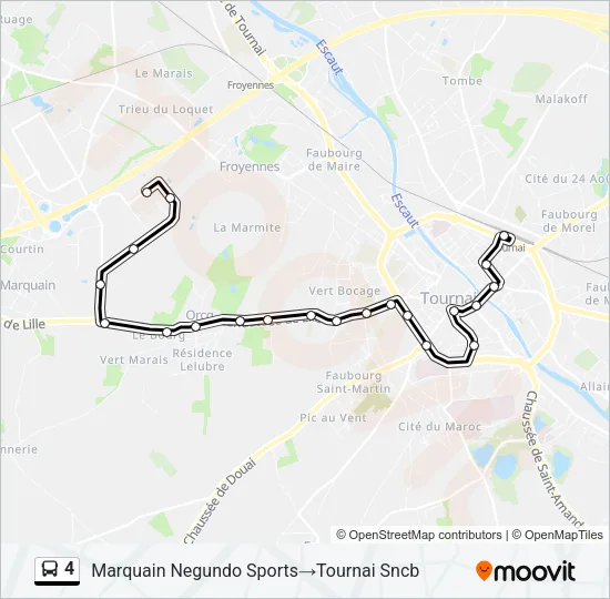 4 Bus Line Map