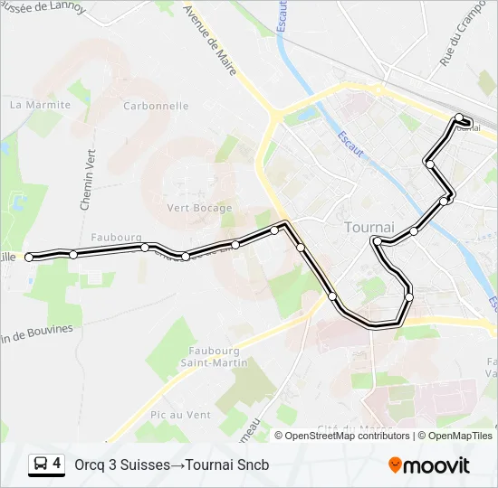 4 Bus Line Map
