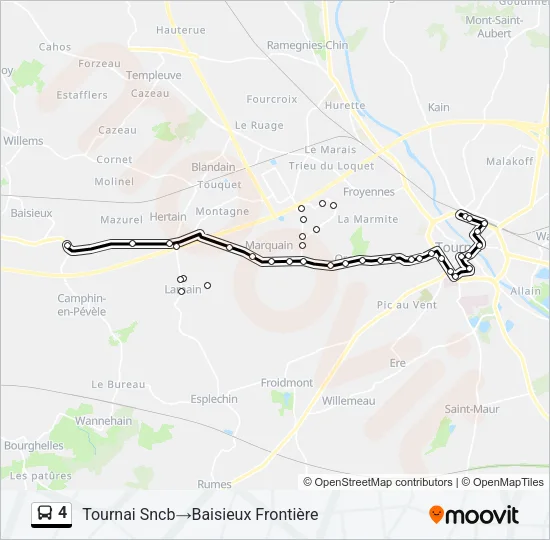 4 Bus Line Map