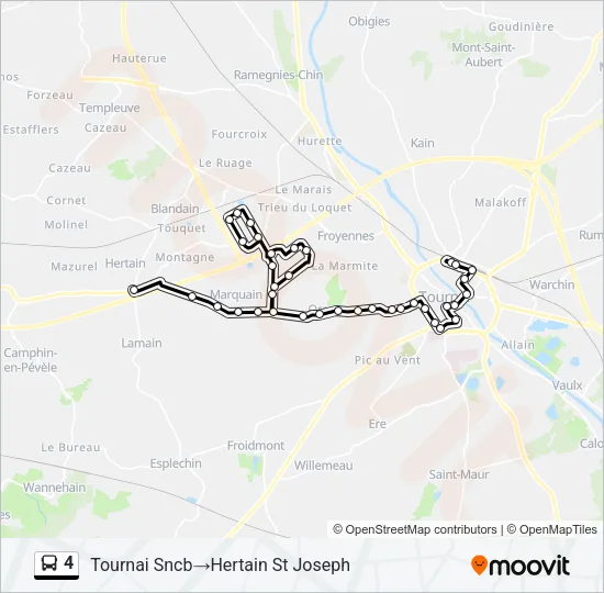 4 Bus Line Map
