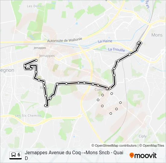 6 Bus Line Map