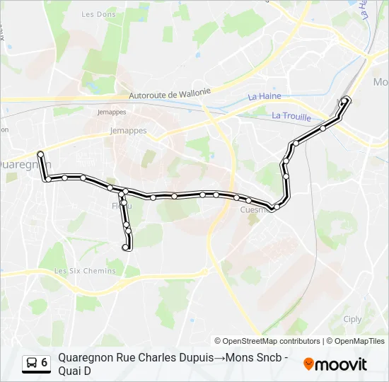 6 Bus Line Map