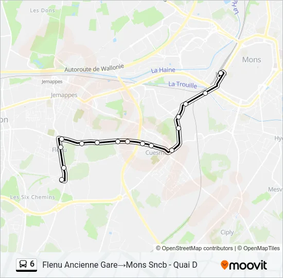 6 Bus Line Map