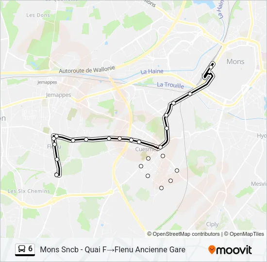 6 Bus Line Map