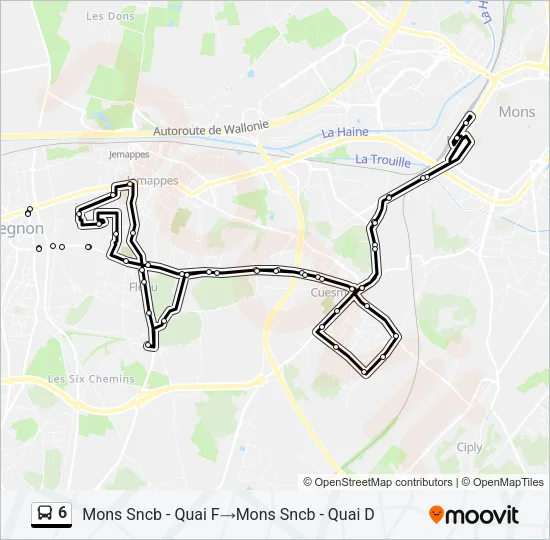 6 Bus Line Map