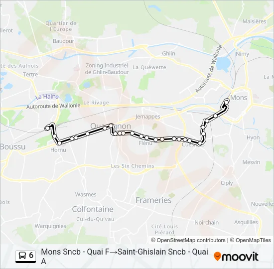 6 Bus Line Map
