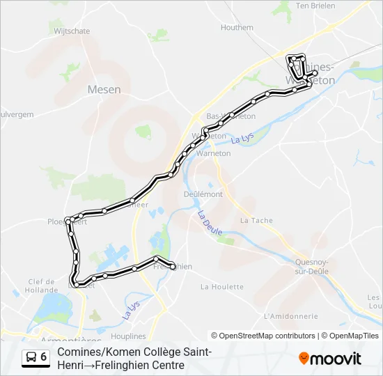 6 Bus Line Map