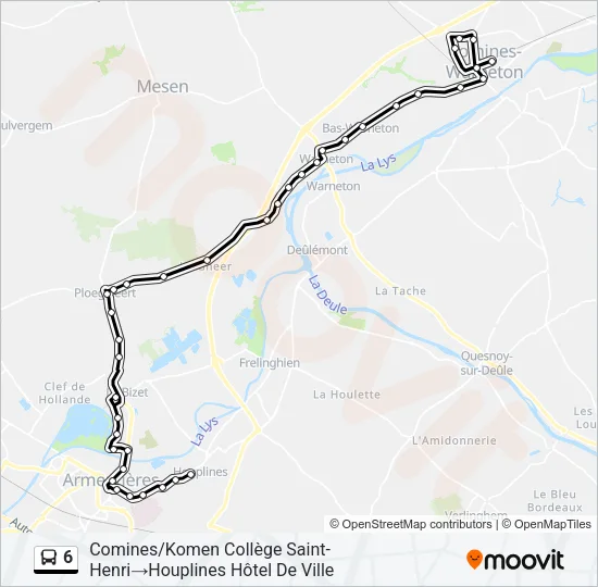 6 Bus Line Map