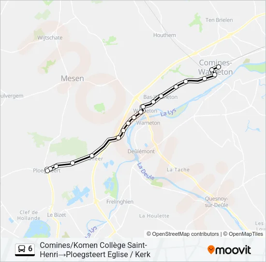6 Bus Line Map