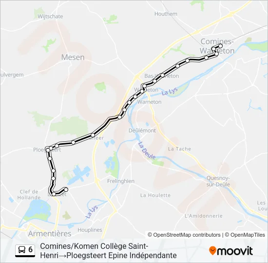 6 Bus Line Map