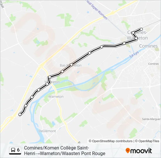 6 Bus Line Map