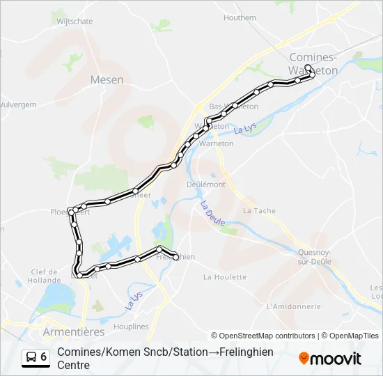 6 Bus Line Map