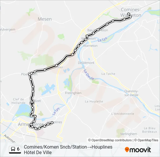 6 Bus Line Map