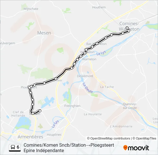 6 Bus Line Map