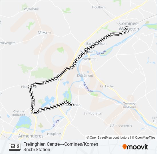 6 bus Line Map