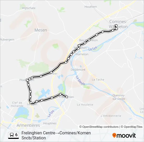 6 Bus Line Map
